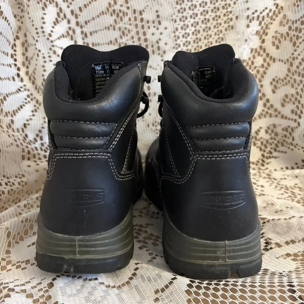 Wolverine Stratus Mens US 7.5 EW Black Waterproof Work Boots